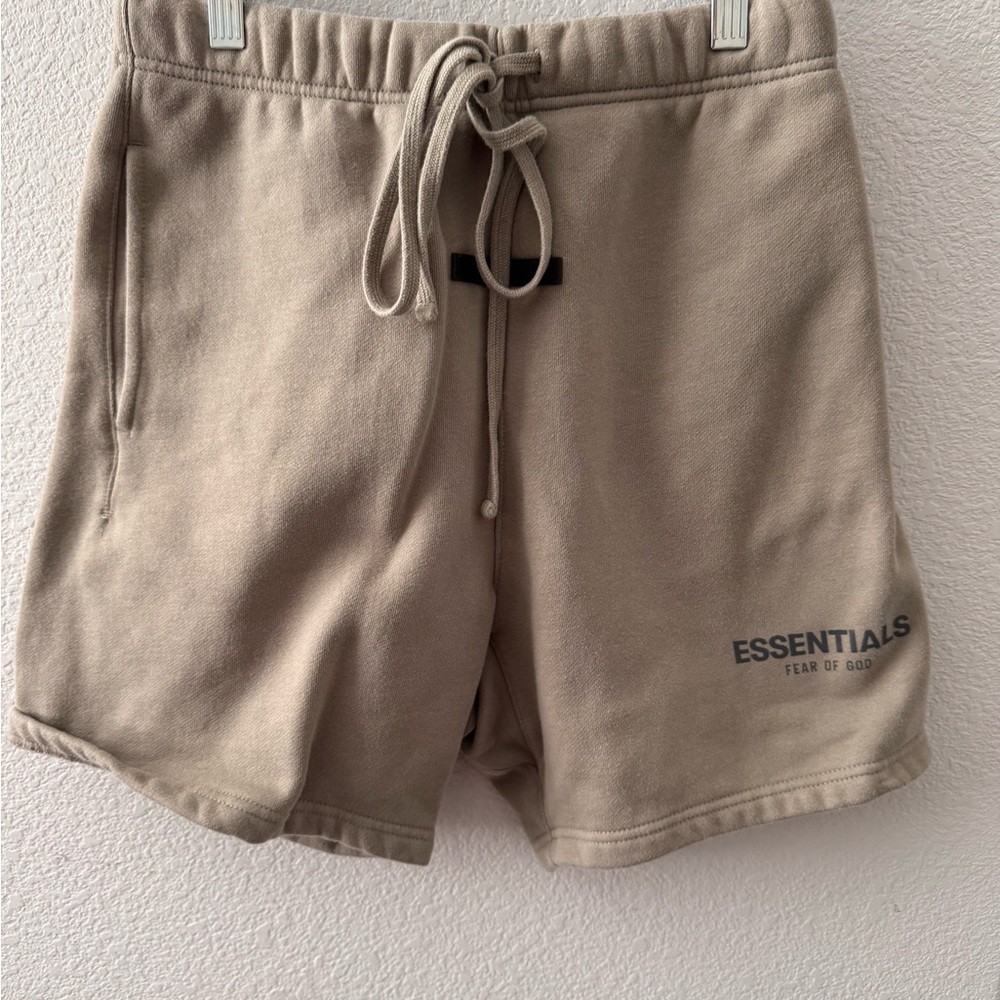 Essentials Fear Of God Tan Sweats Shorts